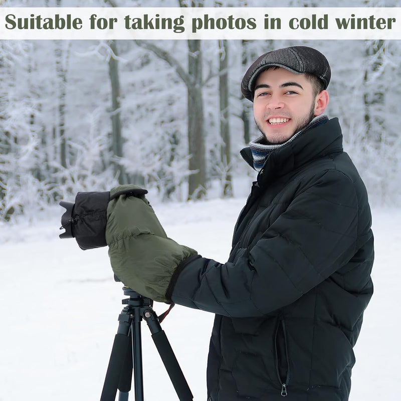 Copkim Professional Camera Rain Cover Thickened Waterproof Cold Proof Warm Cover Snow or Sound Proof Sleeve for More DSLR Cameras with 24-70mm 24-105mm 15-85mm 18-135mm 55-205mm 70-200mm - Image 4